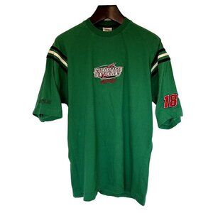Nascar #18 Interstate Battery T-shirt,‎ green size L